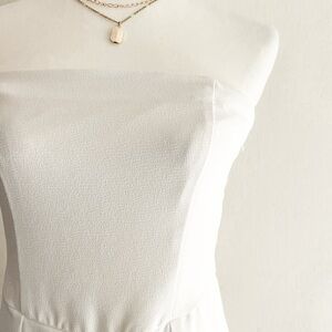 Elegant White Strapless Jumpsuit